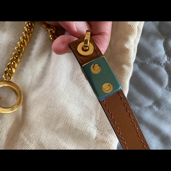 Valentino Vsling bag small, tan color used once. Stickers still intact. - Picture 4 of 14